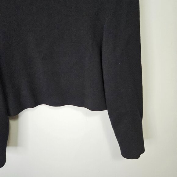 VTG Lillie Rubin Bolero Jacket Sz L Black Beaded Embroidered Wool Event Party - Picture 12 of 12